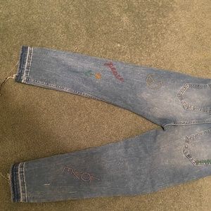 Girls high rise ankle length jeans